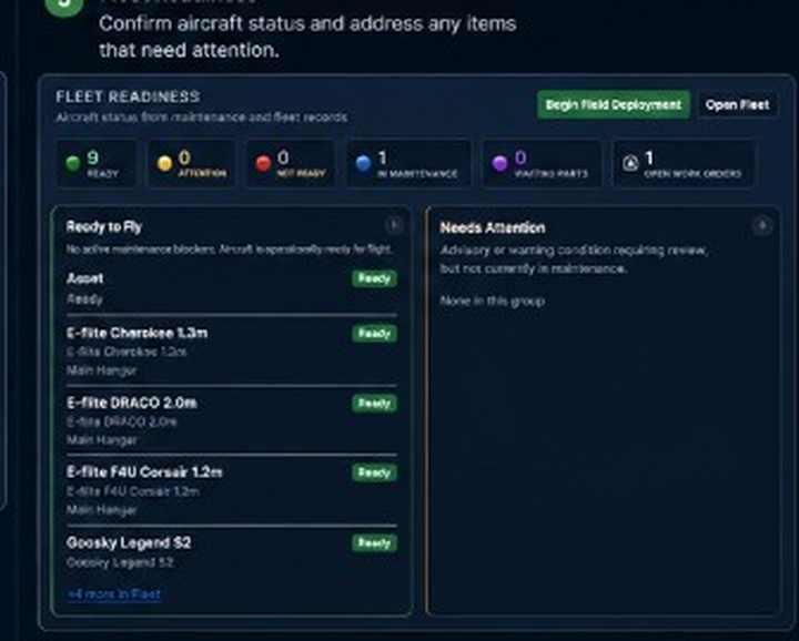Fleet Readiness — HangarTrak screenshot